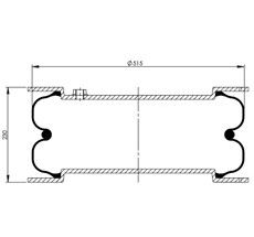 83.88.777.91327 - 2 Katlı Körük Komple D515mm 556238083