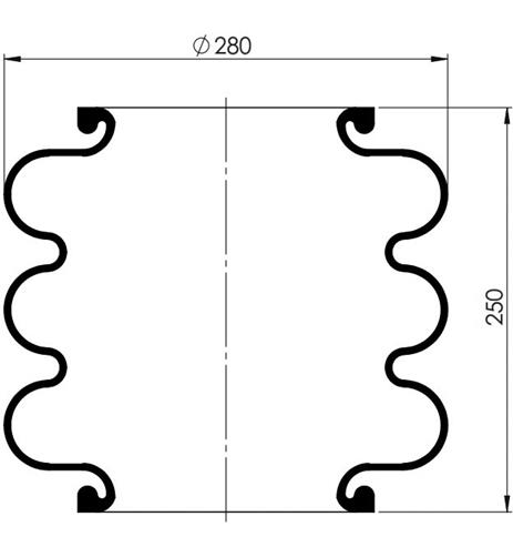 3 Katlı Körük Pleytsiz D280mm 103520PE280 - 83.88.777.91329