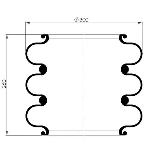 3 Katlı Körük Pleytsiz D300mm W010950047 - 83.88.777.91331