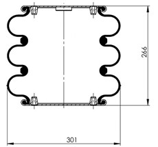 83.88.777.91332 - 3 Katlı Körük Komple D300mm W01M587992