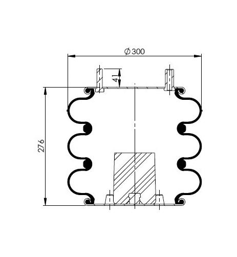 3 Katlı Körük Komple D300mm W013588033 - 83.88.777.91335