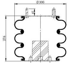 83.88.777.91335 - 3 Katlı Körük Komple D300mm W013588033