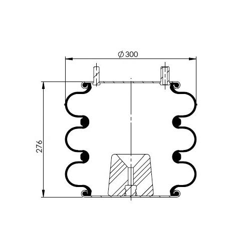 3 Katlı Körük Komple D300mm W013587996 - 83.88.777.91336