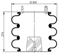 83.88.777.91336 - 3 Katlı Körük Komple D300mm W013587996