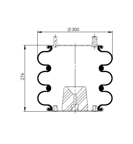 3 Katlı Körük Komple D300mm W013588027 - 83.88.777.91337