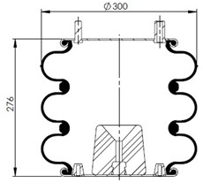 83.88.777.91337 - 3 Katlı Körük Komple D300mm W013588027