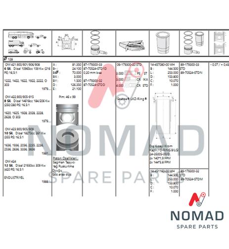 Cylinder Liner 128 Mm Tga18.480 - 11.11.226.39550