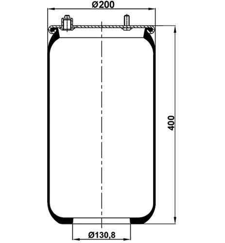 Air Spring W/O Piston 887M - 14.88.164.90076